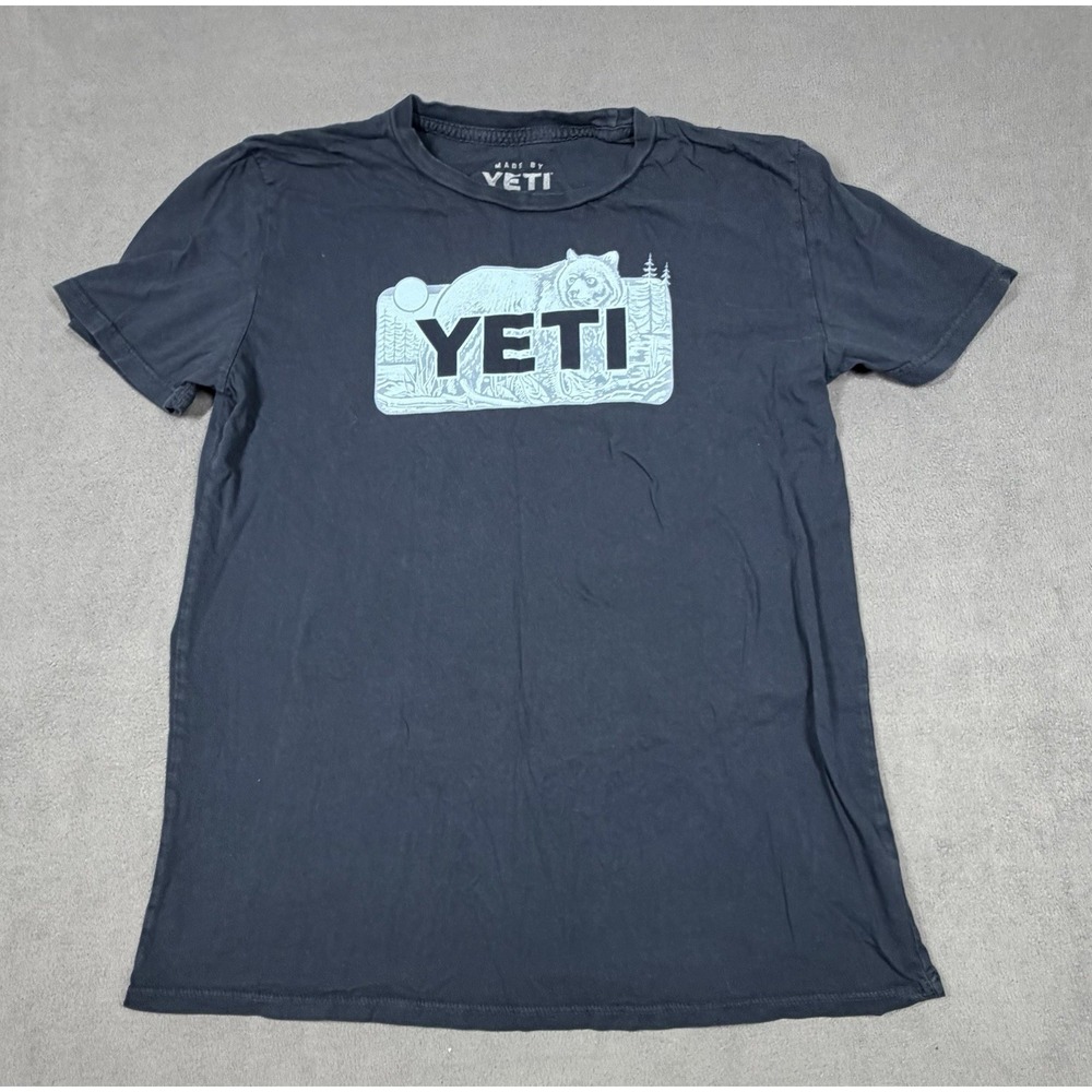 Yeti Blue T Shirt Mens Medium Blue Yeti Graphic T Shirt Mens Medium Crew Neck